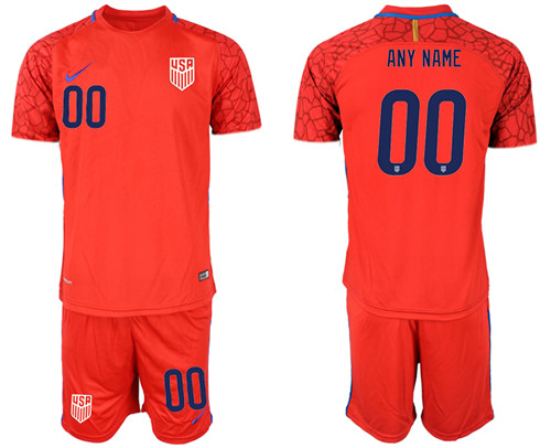 Men's Custom USA Red Jersey