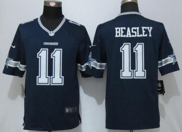 Men's Dallas Cowboys #11 Cole Beasley Navy Blue Team Color NFL Nike Limited Stitched Jersey