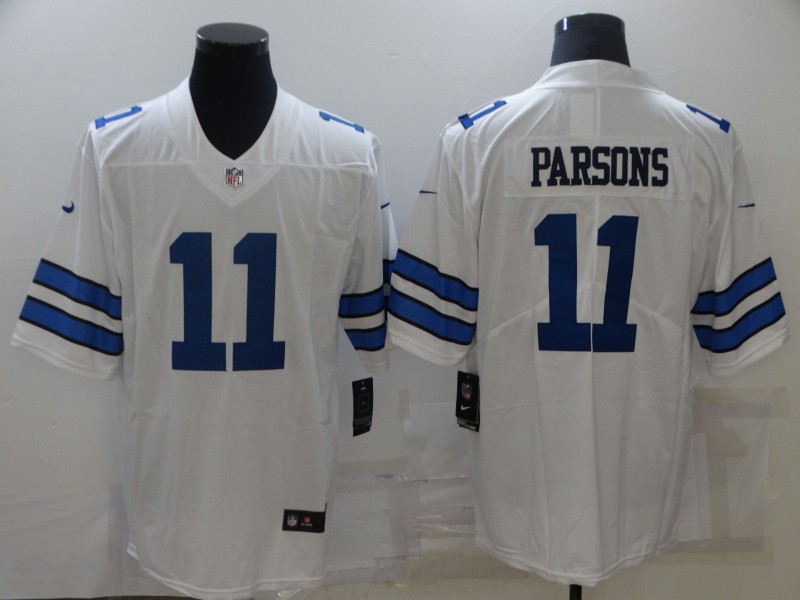 Men's Dallas Cowboys #11 Micah Parsons Nike White Vapor Untouchable Limited Stitched Jersey