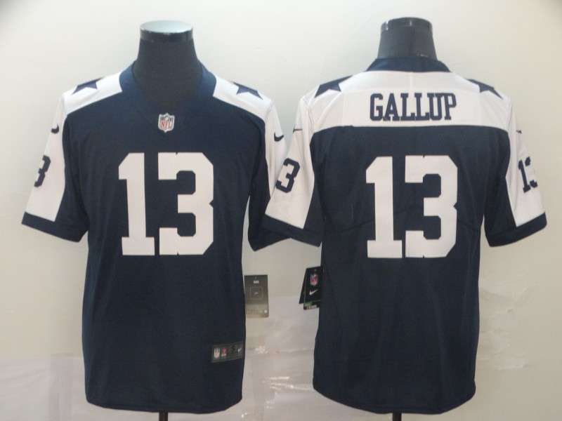 Men's Dallas Cowboys #13 Michael Gallup Nike Navy Alternate Vapor Limited Stitched Jersey
