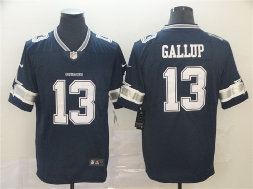Men's Dallas Cowboys #13 Michael Gallup Nike Navy Team Color Untouchable Limited Stitched Jersey