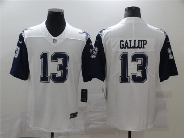 Men's Dallas Cowboys #13 Michael Gallup Nike White Color Rush Legend Player Stitched Jersey