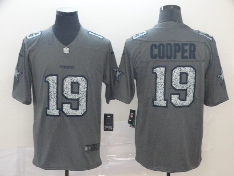 Men's Dallas Cowboys #19 Amari Cooper NFL Pro Line Gray Static Fashion Stitched Jersey