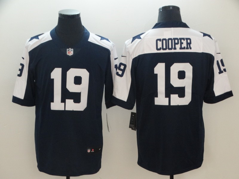 Men's Dallas Cowboys #19 Amari Cooper Nike Navy Alternate Vapor Limited Stitched Jersey