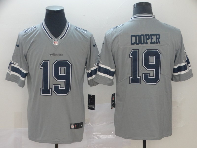 Men's Dallas Cowboys #19 Amari Cooper Nike Silver Inverted Game Stitched Jersey
