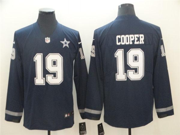 Men's Dallas Cowboys #19 Amari Cooper Teams Nike Therma Long Sleeve Stitched Jersey