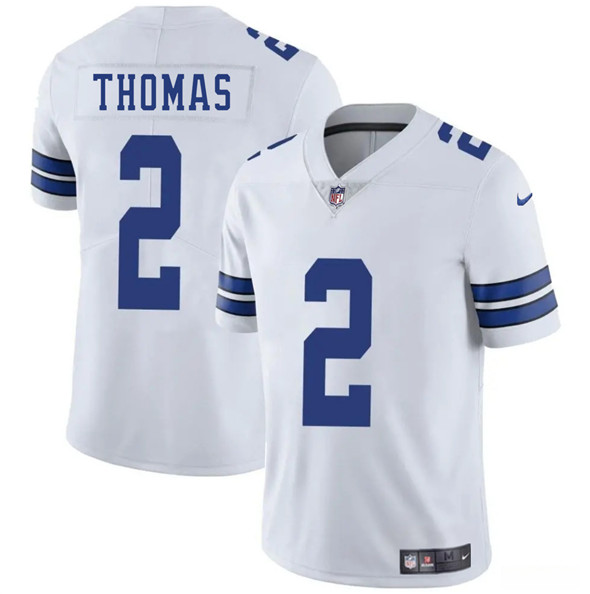 Men's Dallas Cowboys #2 Juanyeh Thomas White 2025 Vapor Untouchable Limited Football Stitched Jersey