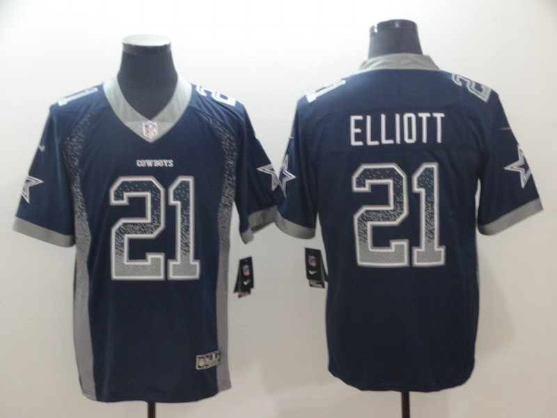 Men's Dallas Cowboys #21 Ezekiel Elliott Nike Drift Fashion Limited Stitched Jersey