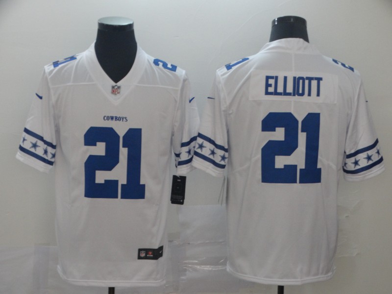 Men's Dallas Cowboys #21 Ezekiel Elliott Nike NFL team logo cool edition Stitched jerseys