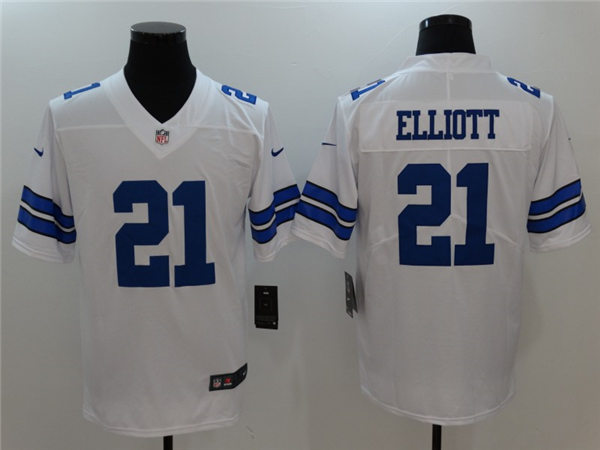 Men's Dallas Cowboys #21 Ezekiel Elliott Nike White Vapor Untouchable Limited Stitched Jersey