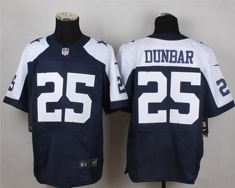 Men's Dallas Cowboys #25 Lance Dunbar Navy Blue Thanksgiving Alternate NFL Nike Elite Stitched Jersey