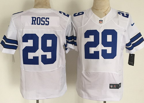 Men's Dallas Cowboys #29 Joel Ross Nike White Elite Stitched Jersey