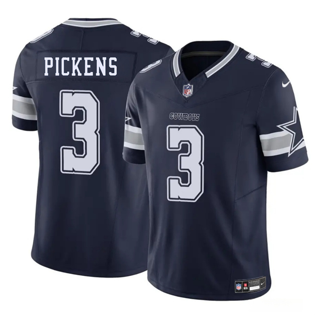 Men's Dallas Cowboys #3 George pickens Navy 2025 F.U.S.E. Vapor Untouchable Limited Football Stitched Jersey