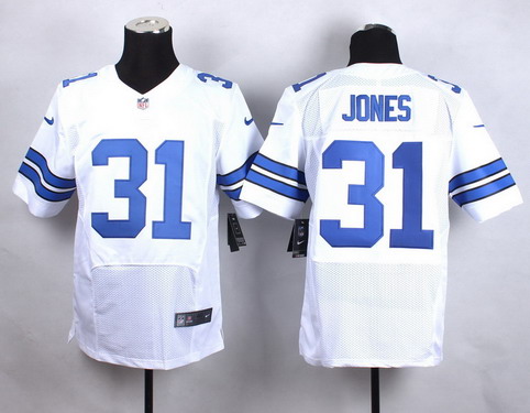 Men's Dallas Cowboys #31 Byron Jones Nike White Elite Stitched Jersey