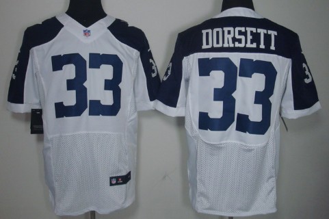 Men's Dallas Cowboys #33 Tony Dorsett White Thanksgiving Nike Elite Stitched Jersey
