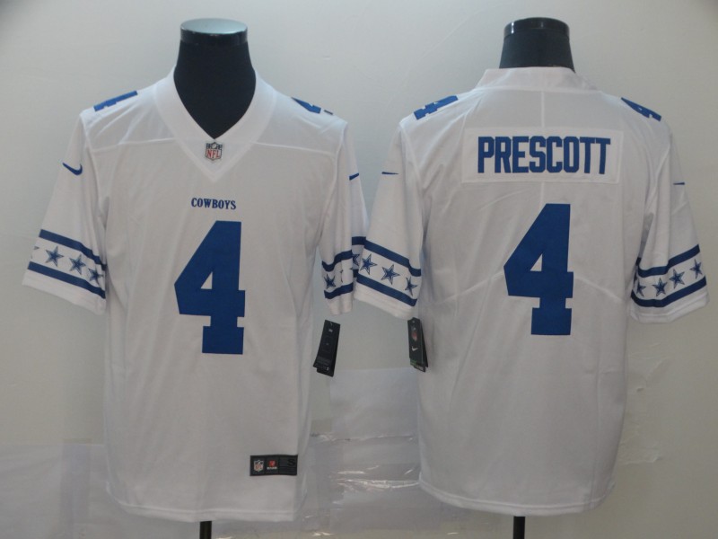 Men's Dallas Cowboys #4 Dak Prescott Nike NFL team logo cool edition Stitched jerseys