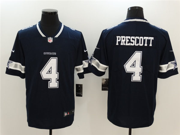 Men's Dallas Cowboys #4 Dak Prescott Nike Navy Team Color Untouchable Limited Stitched Jersey