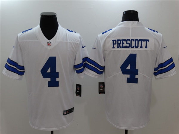Men's Dallas Cowboys #4 Dak Prescott Nike White Vapor Untouchable Limited Stitched Jersey