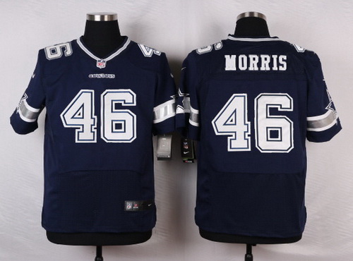 Men's Dallas Cowboys #46 Alfred Morris Navy Blue Team Color NFL Nike Elite Stitched Jersey