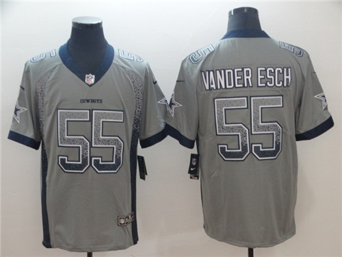 Men's Dallas Cowboys #55 Leighton Vander Esch Grey Nike Drift Fashion Limited Stitched Jersey