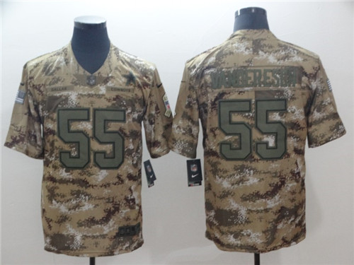 Men's Dallas Cowboys #55 Leighton Vander Esch Nike Camo Salute to Service Limited Stitched Jersey