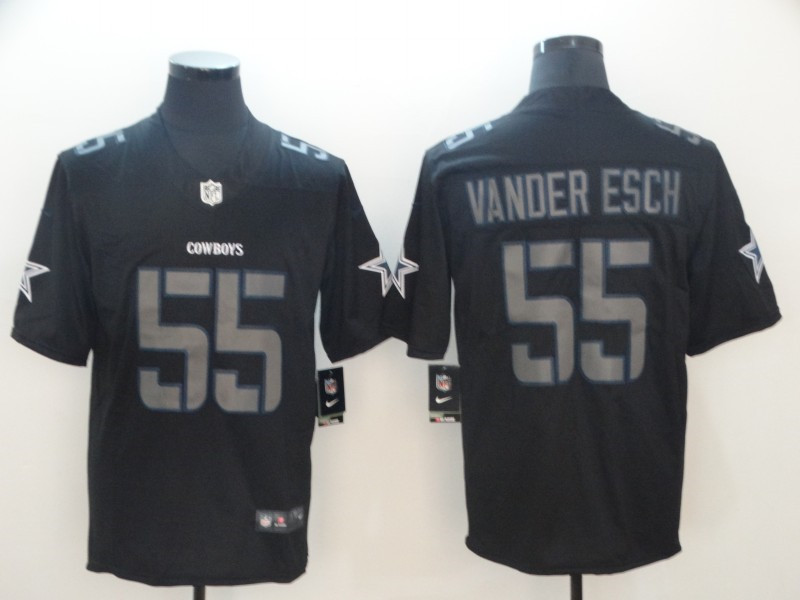Men's Dallas Cowboys #55 Leighton Vander Esch Nike Fashion Impact Black Limited Stitched Jersey