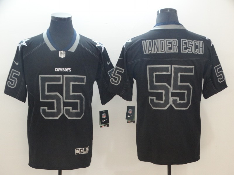 Men's Dallas Cowboys #55 Leighton Vander Esch Nike Lights Out Black Limited Stitched Jersey