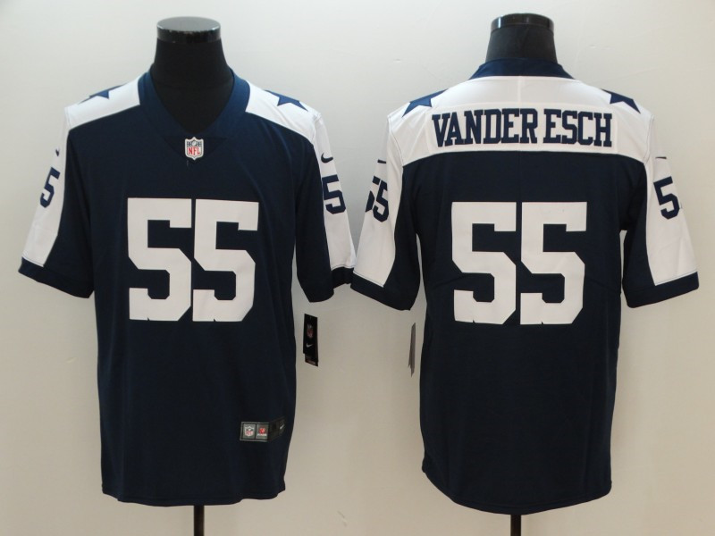 Men's Dallas Cowboys #55 Leighton Vander Esch Nike Navy Alternate Vapor Limited Stitched Jersey