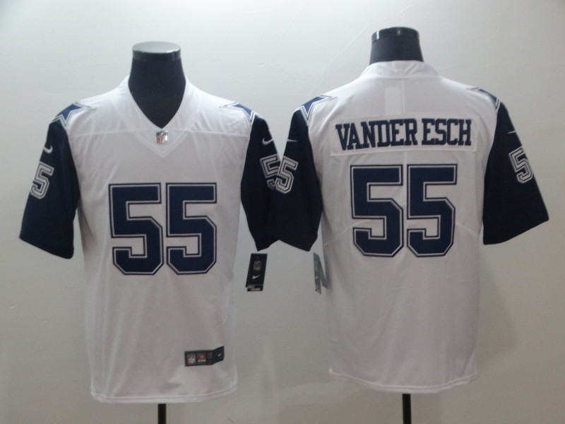 Men's Dallas Cowboys #55 Leighton Vander Esch Nike White Color Rush Legend Player Stitched Jersey