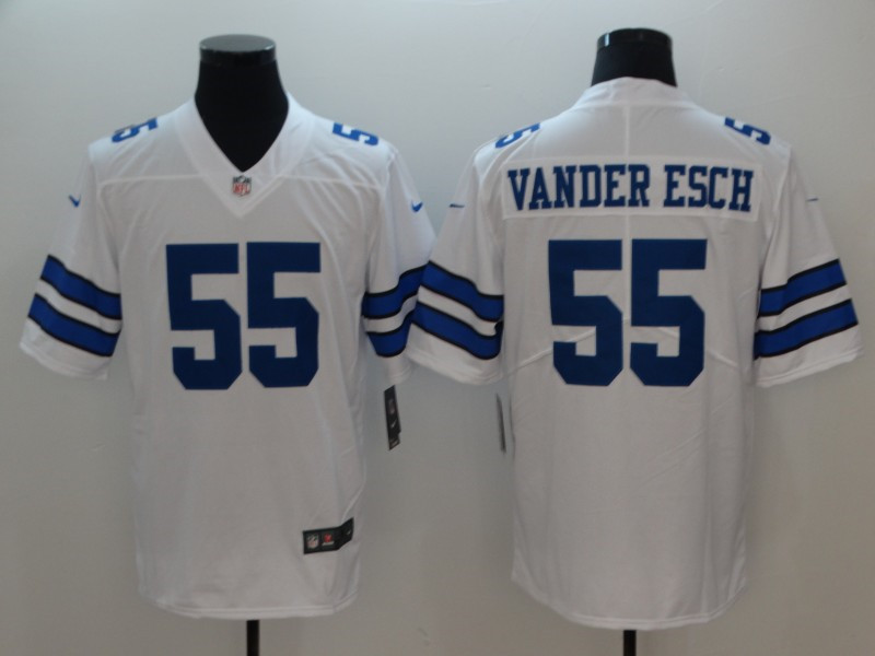 Men's Dallas Cowboys #55 Leighton Vander Esch Nike White Vapor Untouchable Limited Stitched Jersey