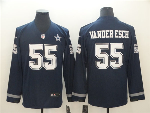 Men's Dallas Cowboys #55 Leighton Vander Esch Teams Nike Therma Long Sleeve Stitched Jersey