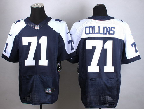 Men's Dallas Cowboys #71 La'el Collins Nike Blue Thanksgiving Elite Stitched Jersey
