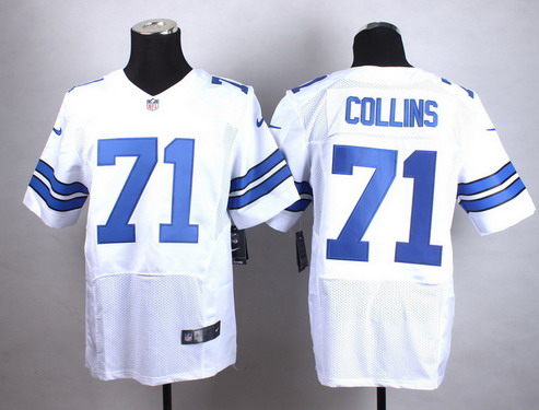 Men's Dallas Cowboys #71 La'el Collins Nike White Elite Stitched Jersey