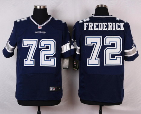 Men's Dallas Cowboys #72 Travis Frederick Navy Blue Team Color NFL Nike Elite Stitched Jersey