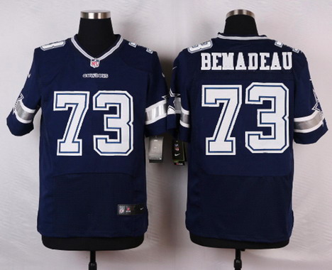 Men's Dallas Cowboys #73 Mackenzy Bernadeau Navy Blue Team Color NFL Nike Elite Stitched Jersey