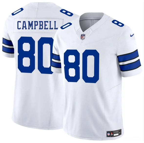 Men's Dallas Cowboys #80 Parris Campbell White 2025 F.U.S.E. Vapor Untouchable Limited Football Stitched Jersey