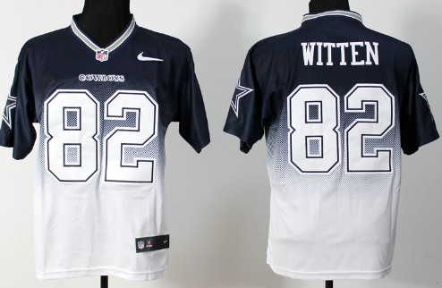 Men's Dallas Cowboys #82 Jason Witten 2013 Nik Drift Fashion II Blue Elite Stitched Jersey