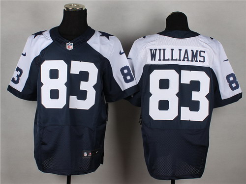 Men's Dallas Cowboys #83 Terrance Williams Blue Thanksgiving Nik Elite Stitched Jersey