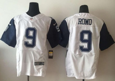 Men's Dallas Cowboys #9 Tony Romo White Rush 2015 Nike Elite Stitched Jersey