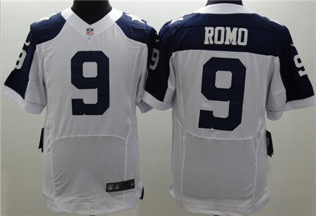Men's Dallas Cowboys #9 Tony Romo White Thanksgiving Nike Elite Stitched Jersey