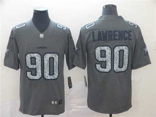 Men's Dallas Cowboys #90 Demarcus Lawrence NFL Pro Line Gray Static Fashion Stitched Jersey