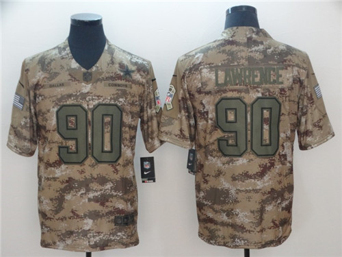 Men's Dallas Cowboys #90 Demarcus Lawrence Nike Camo Salute to Service Limited Stitched Jersey