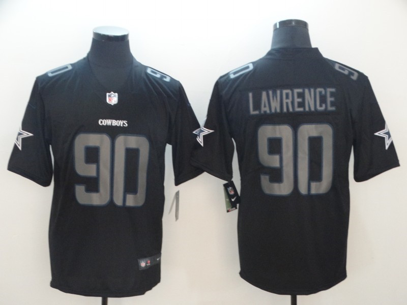 Men's Dallas Cowboys #90 Demarcus Lawrence Nike Fashion Impact Black Limited Stitched Jersey
