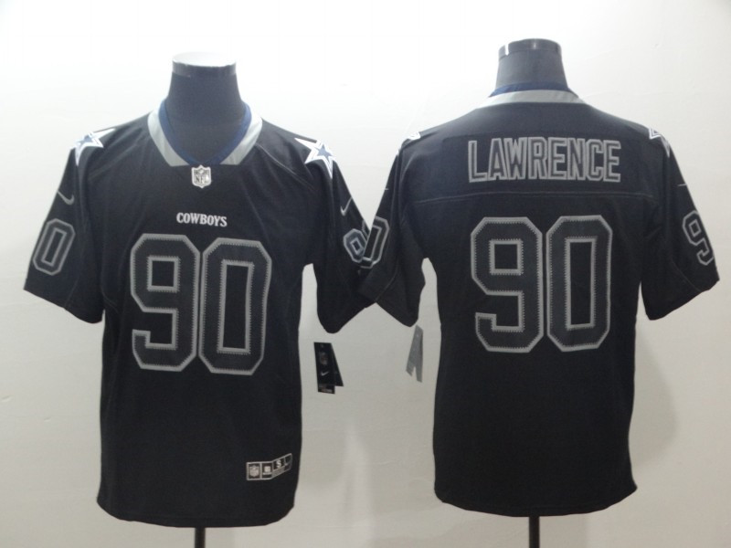 Men's Dallas Cowboys #90 Demarcus Lawrence Nike Lights Out Black Limited Stitched Jersey