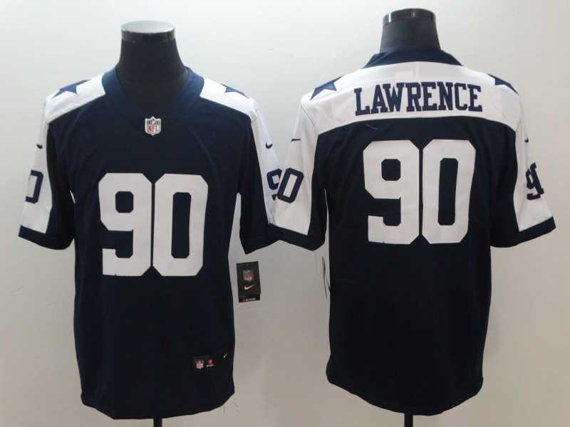 Men's Dallas Cowboys #90 Demarcus Lawrence Nike Navy Alternate Vapor Limited Stitched Jersey