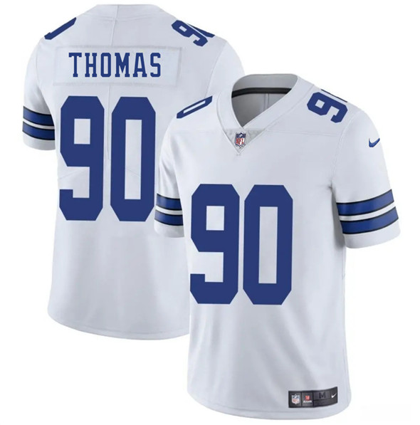 Men's Dallas Cowboys #90 Solomon Thomas White 2025 Vapor Untouchable Limited Football Stitched Jersey