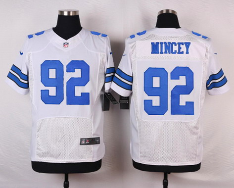Men's Dallas Cowboys #92 Jeremy Mincey White Road NFL Nike Elite Stitched Jersey