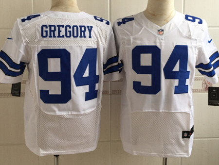 Men's Dallas Cowboys #94 Randy Gregory Nike White Elite Stitched Jersey