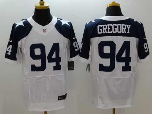 Men's Dallas Cowboys #94 Randy Gregory White Thanksgiving Alternate NFL Nike Elite Stitched Jersey
