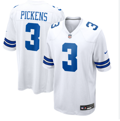 Men's Dallas Cowboys George Pickens Nike White Game Jersey
